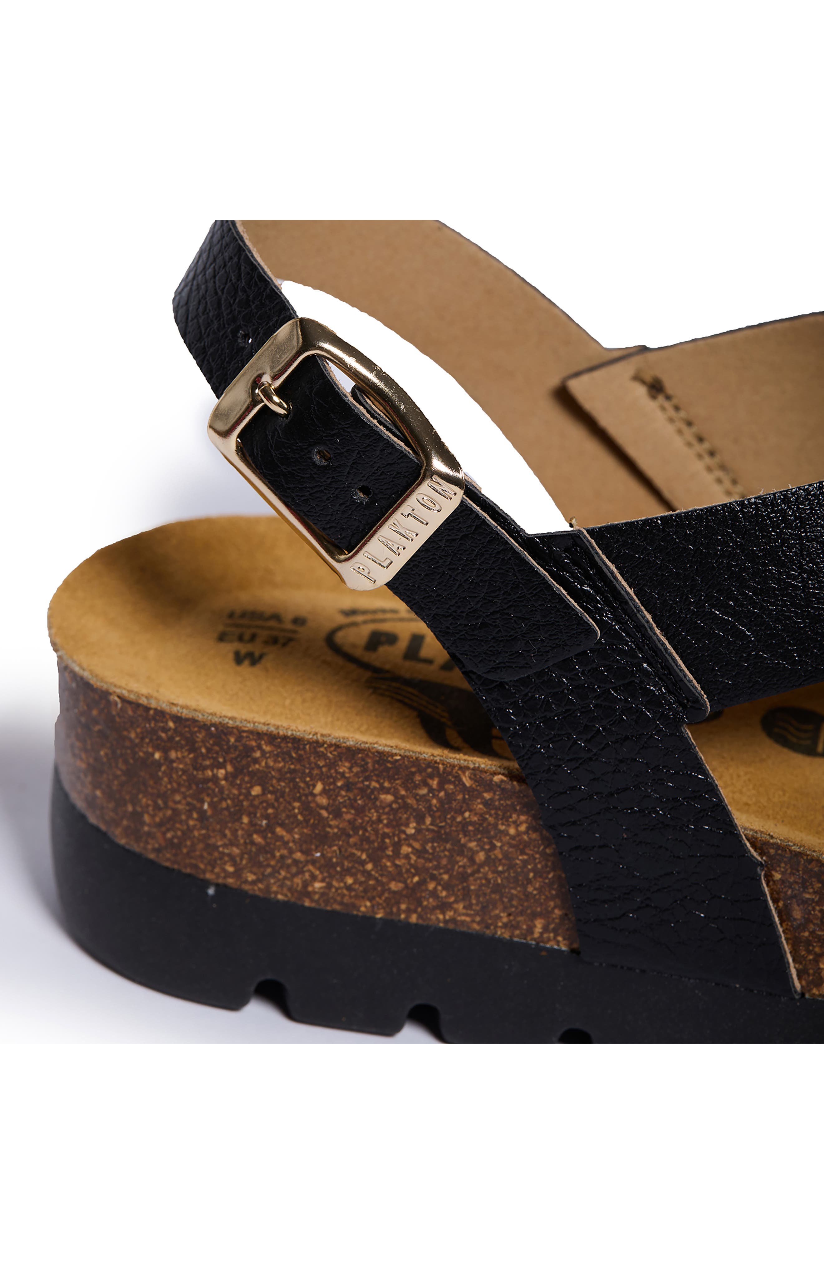 Compass Sandal, Alternate, color, ELEFANTE LAME BLACK