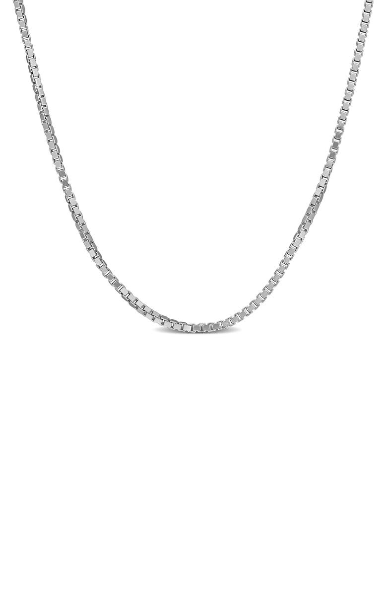 DELMAR Box Link Chain Necklace, 0.80mm, Main, color,