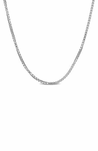Box Link Chain Necklace, 0.80mm