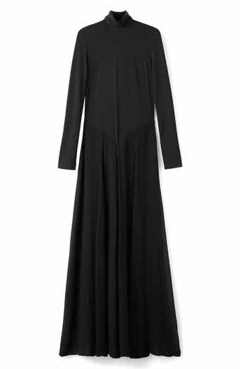 MANGO Long Sleeve Turtleneck Maxi Dress