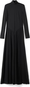 MANGO Long Sleeve Turtleneck Maxi Dress