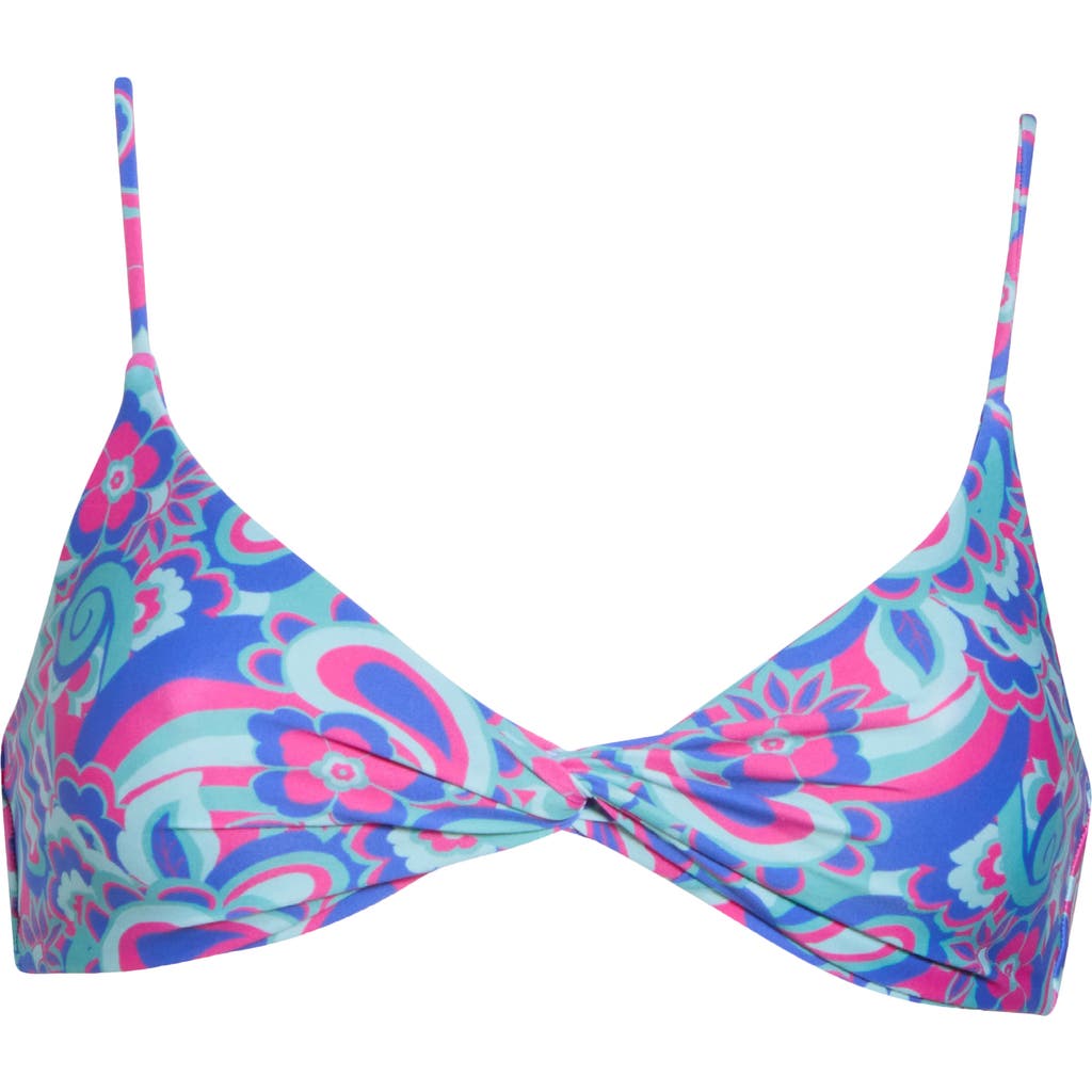 O'neill Hot Spell Malibu Bikini Top In Blue Multi