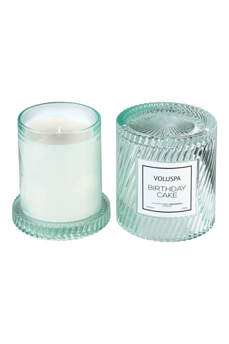 Macaron Icon Cloche Cover Candle, Alternate, color, BIRTHDAY CAKE
