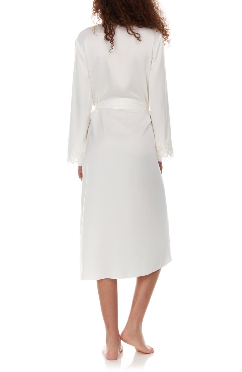 Flora Nikrooz Showstopper Long Robe, Alternate, color, Ivory
