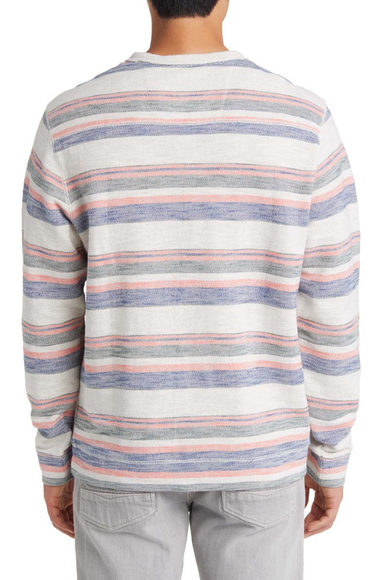 Tommy Bahama Grandview Stripe Sweatshirt, Alternate, color, Light Grey Heather