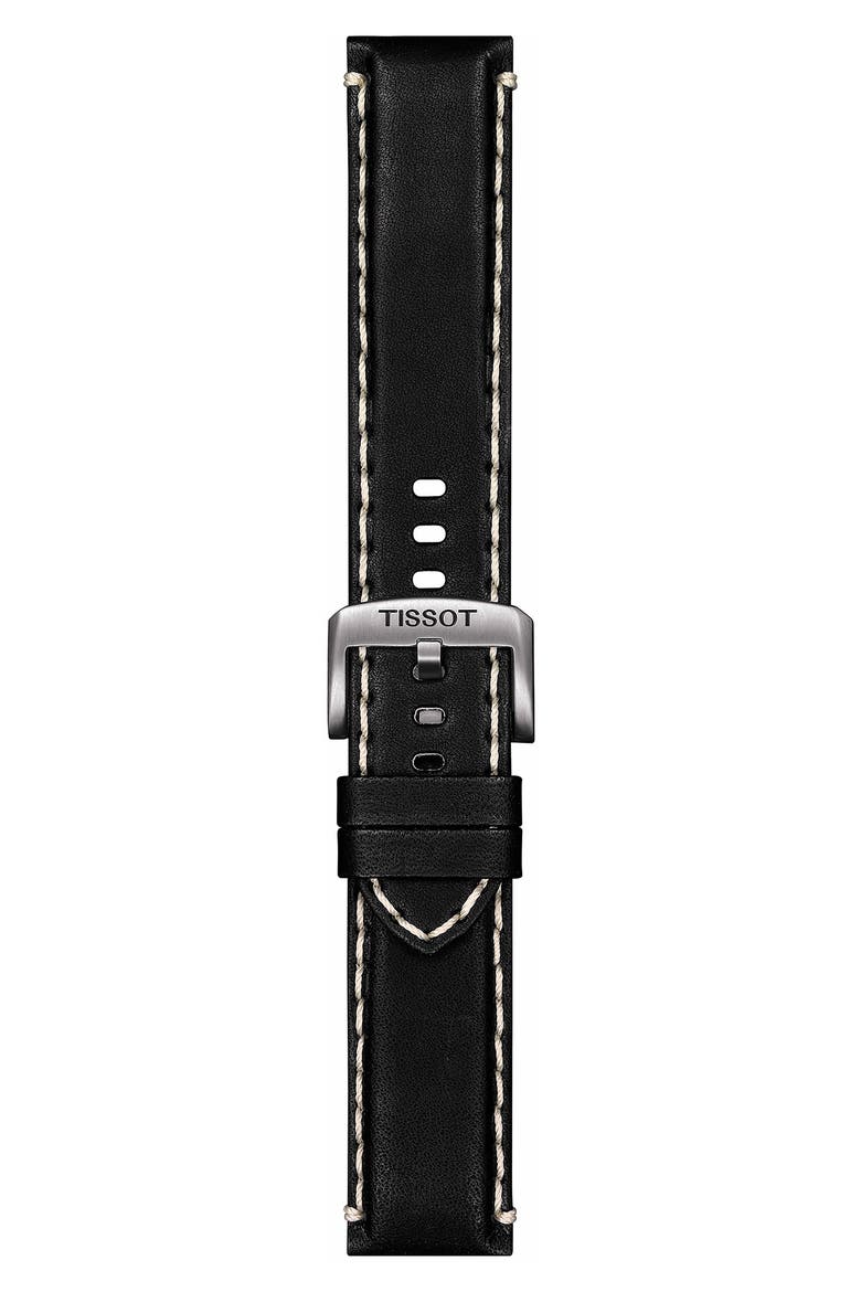 Supersport Qua Leather Strap Watch, 44mm, Alternate, color, BLUE