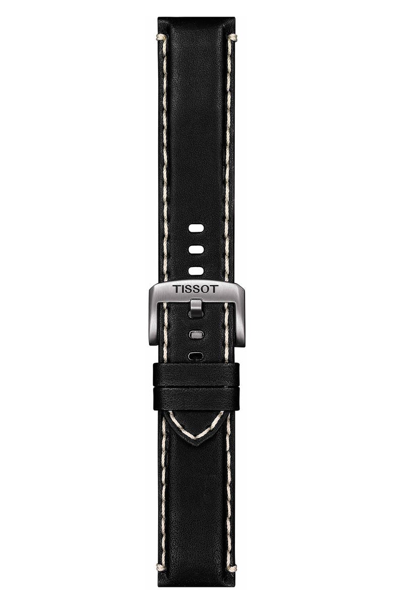 Tissot Supersport Qua Leather Strap Watch, 44mm, Alternate, color,