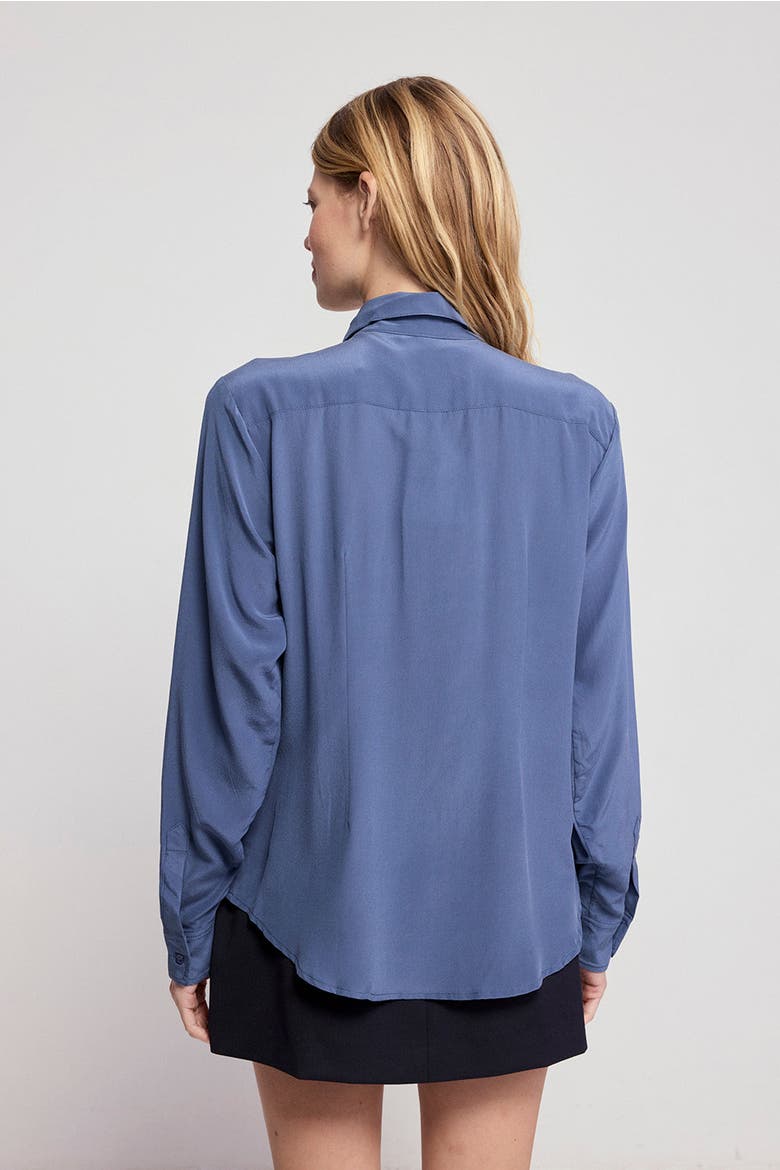 The Silk Shirt, Alternate, color, Slate Blue