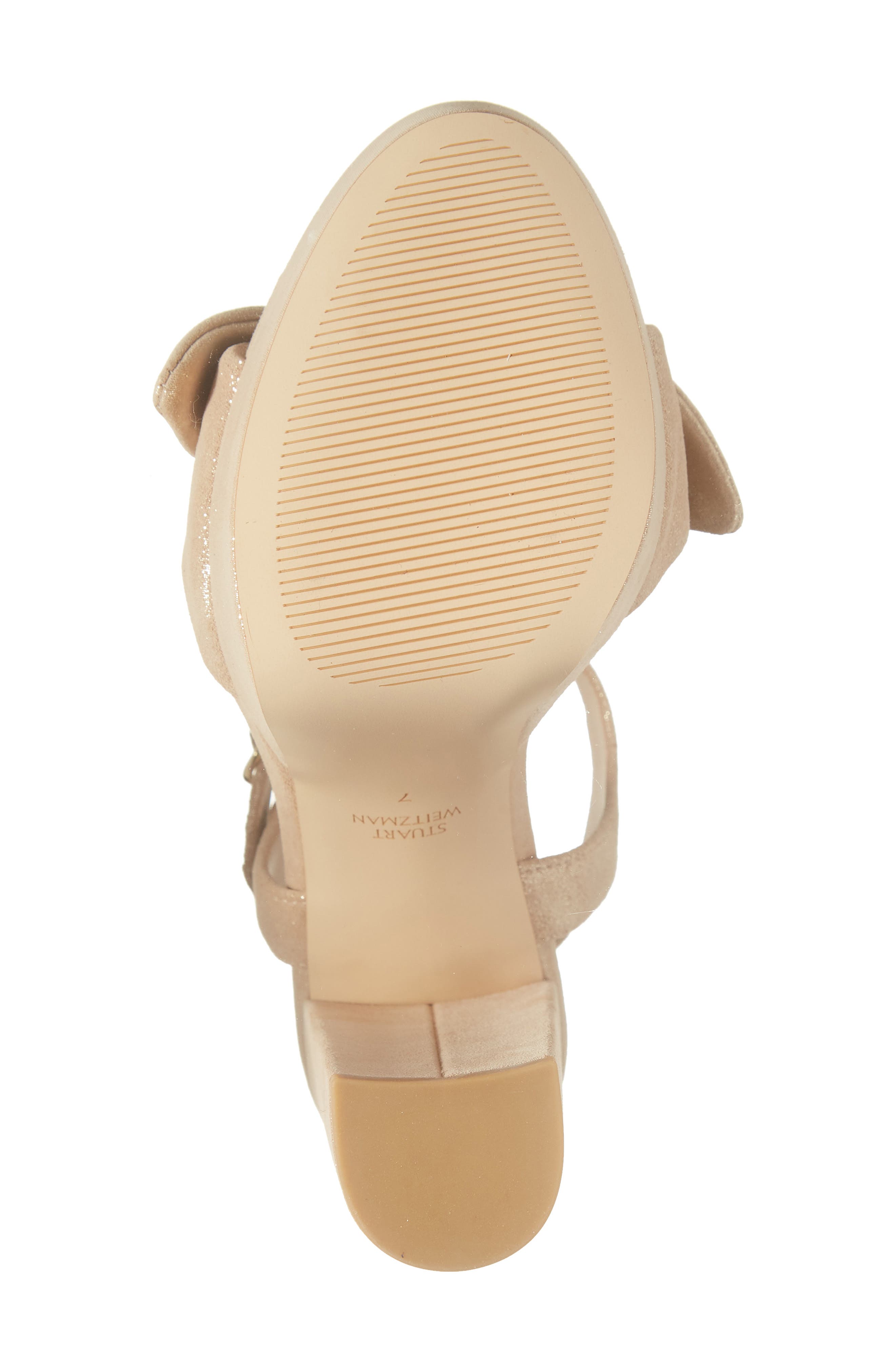 Stuart Weitzman Knot Platform Ankle Strap Sandal, Alternate, color, 