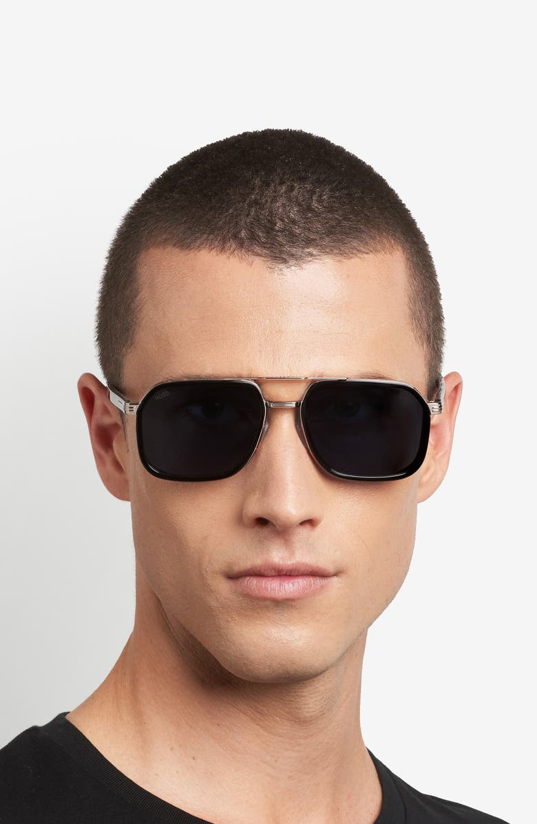 BOSS 55mm Rectangular Sunglasses, Alternate, color,