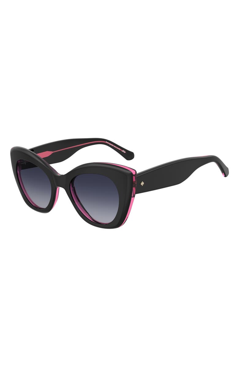 Kate Spade New York dominica 49mm gradient rectangular sunglasses, Main, color, 