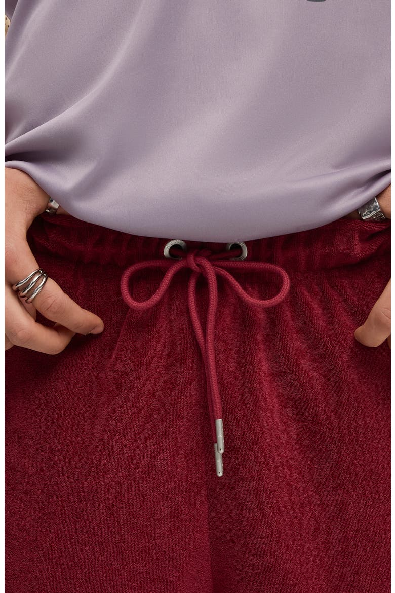 x Fenty Towel Cotton Blend Terry Track Shorts, Alternate, color, TEAM REGAL RED