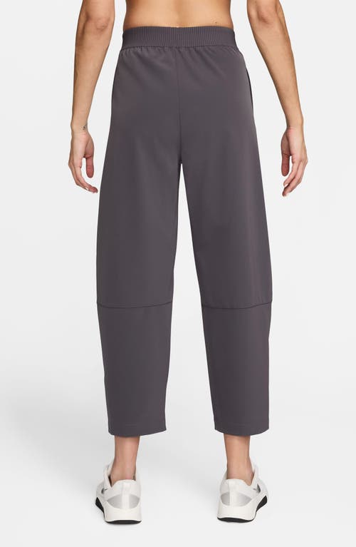 Nike 24.7 Perfectstretch Dri-fit High Waist Loose Barrel-leg Pants In Gray