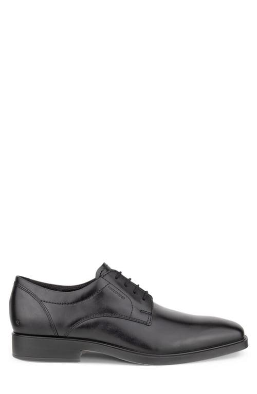 Ecco Metropole Milan Plain Toe Derby In Black