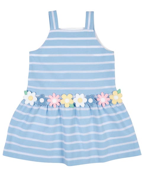 Stripe Knit Dress With Mulitcolor Flowers (Baby)