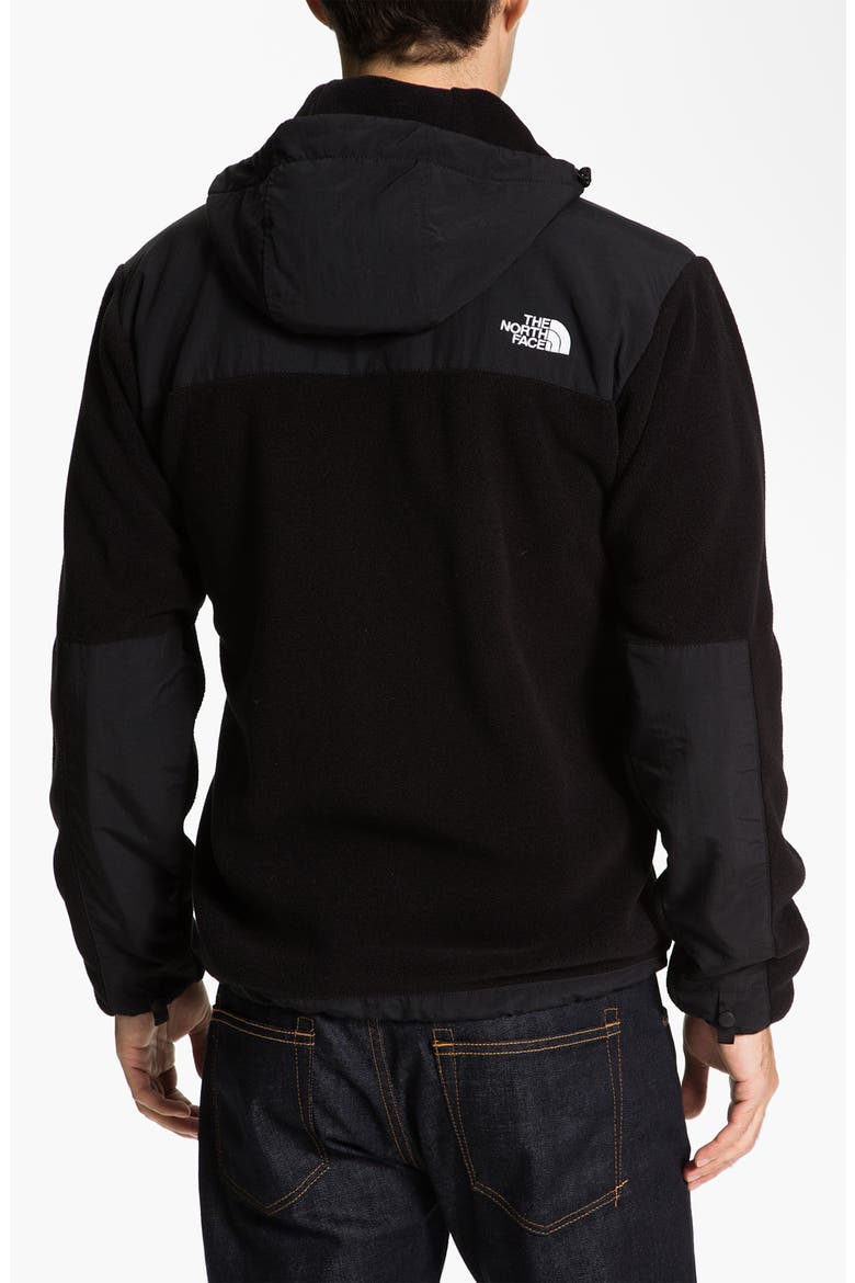 'Denali' Hooded Recycled Fleece Jacket, Alternate, color, BLACK