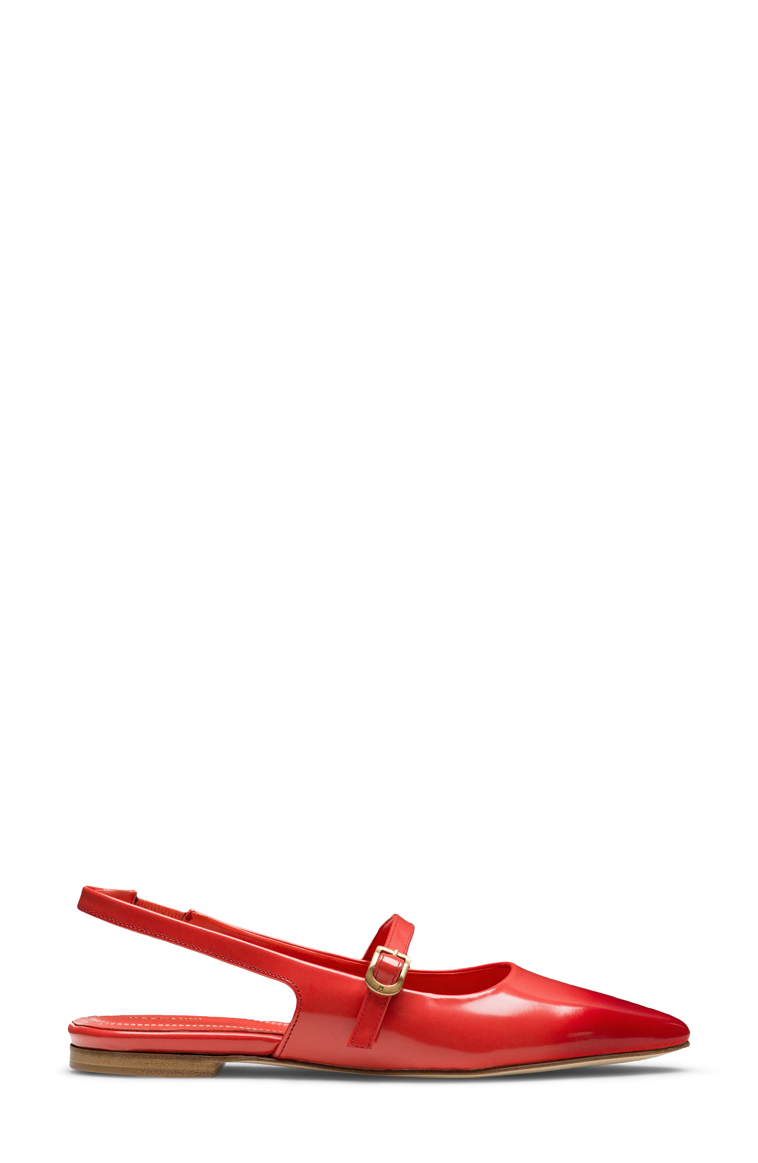 Stasia Slingback Pointed Toe Flat, Alternate, color, RED