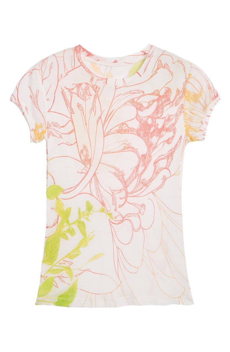 Desigual Floral Print Modal T-Shirt, Alternate, color,
