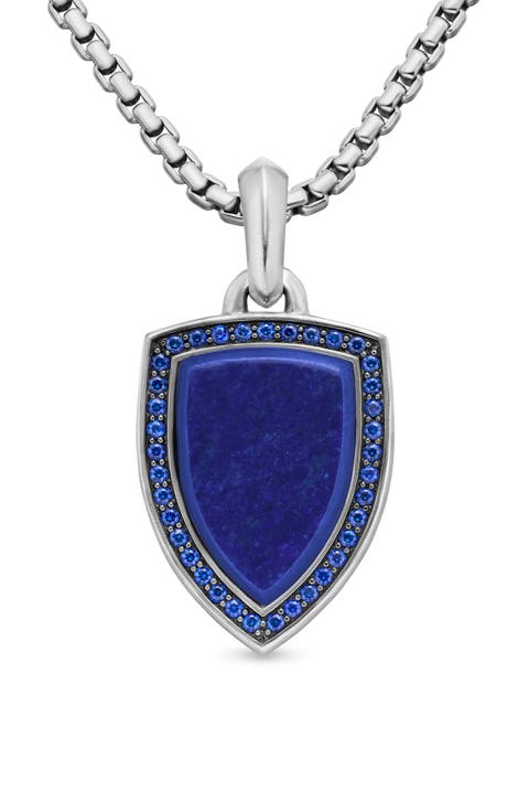 Men's Shield Amulet with Diamonds