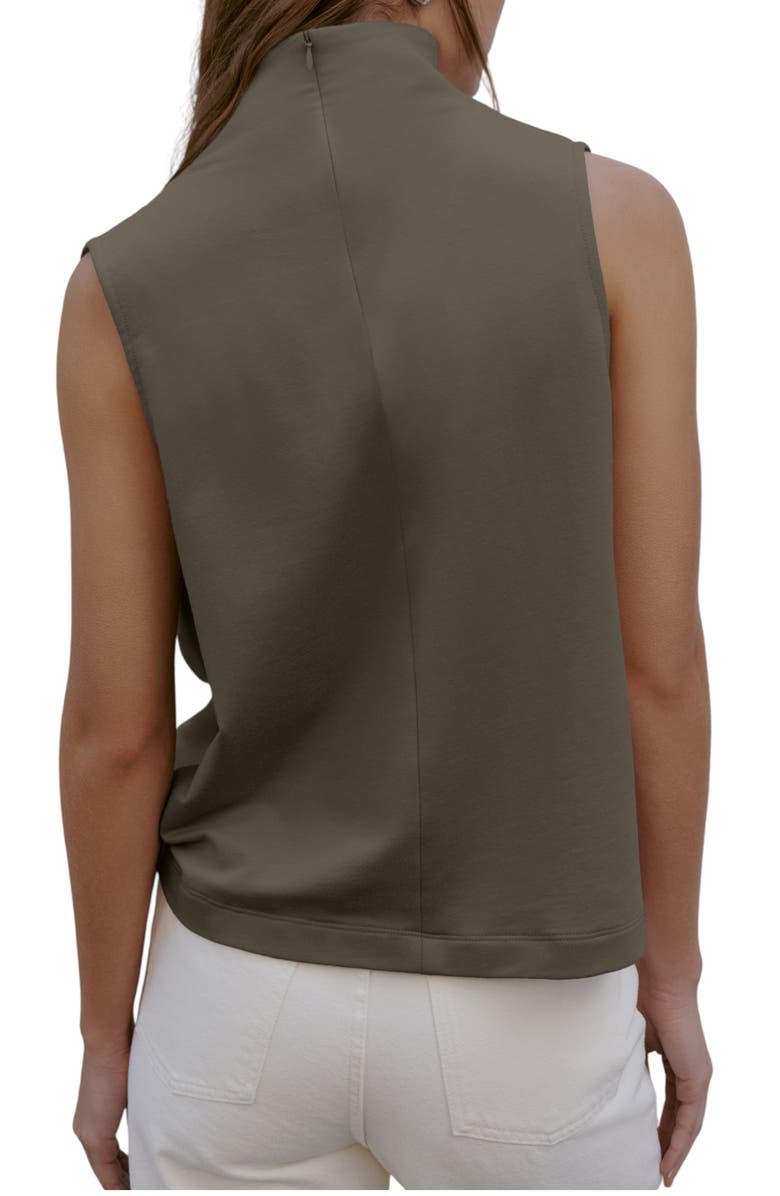 Marcella Finch French Terry Funnel Neck Top, Alternate, color, Olive