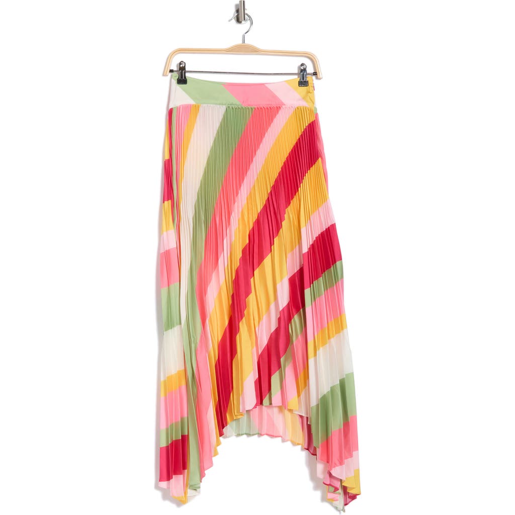 Ramy Brook Beatrice Pleat Midi Skirt In Multi