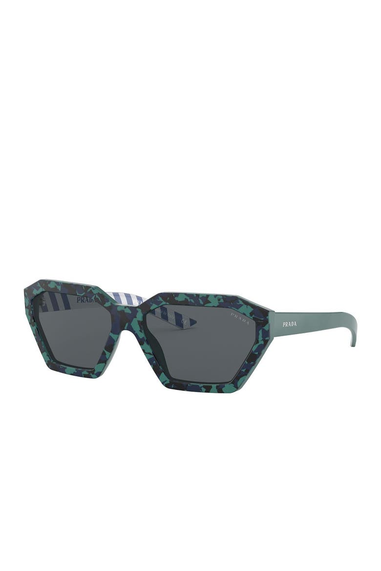 Irregular 57mm Square Sunglasses, Alternate, color, CAMO