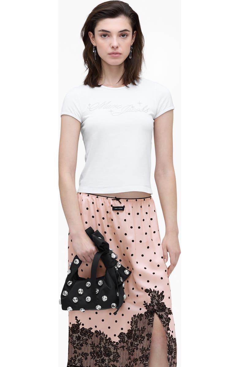 Marc Jacobs The Gem Nylon Bow Mini Sack Bag, Alternate, color, Black