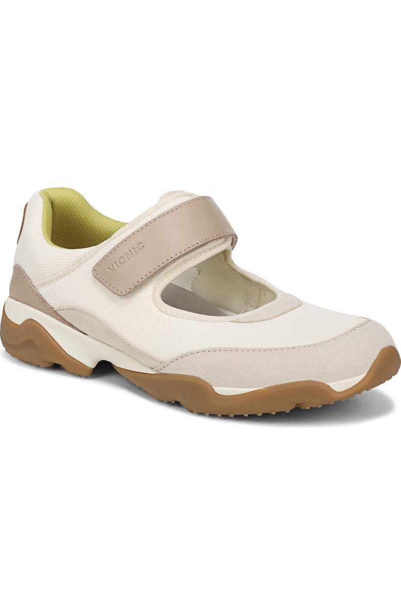 Vionic Walk Slim Giselle Mary Jane Sneaker, Main, color, Ivory