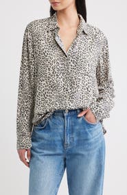 Rails Josephine Leopard Print Button-Up Shirt