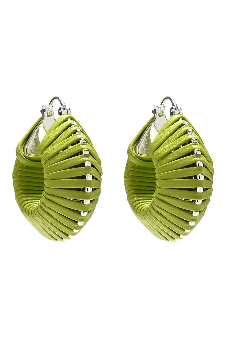 Alice Statement Hoop Earrings, Alternate, color, GREEN