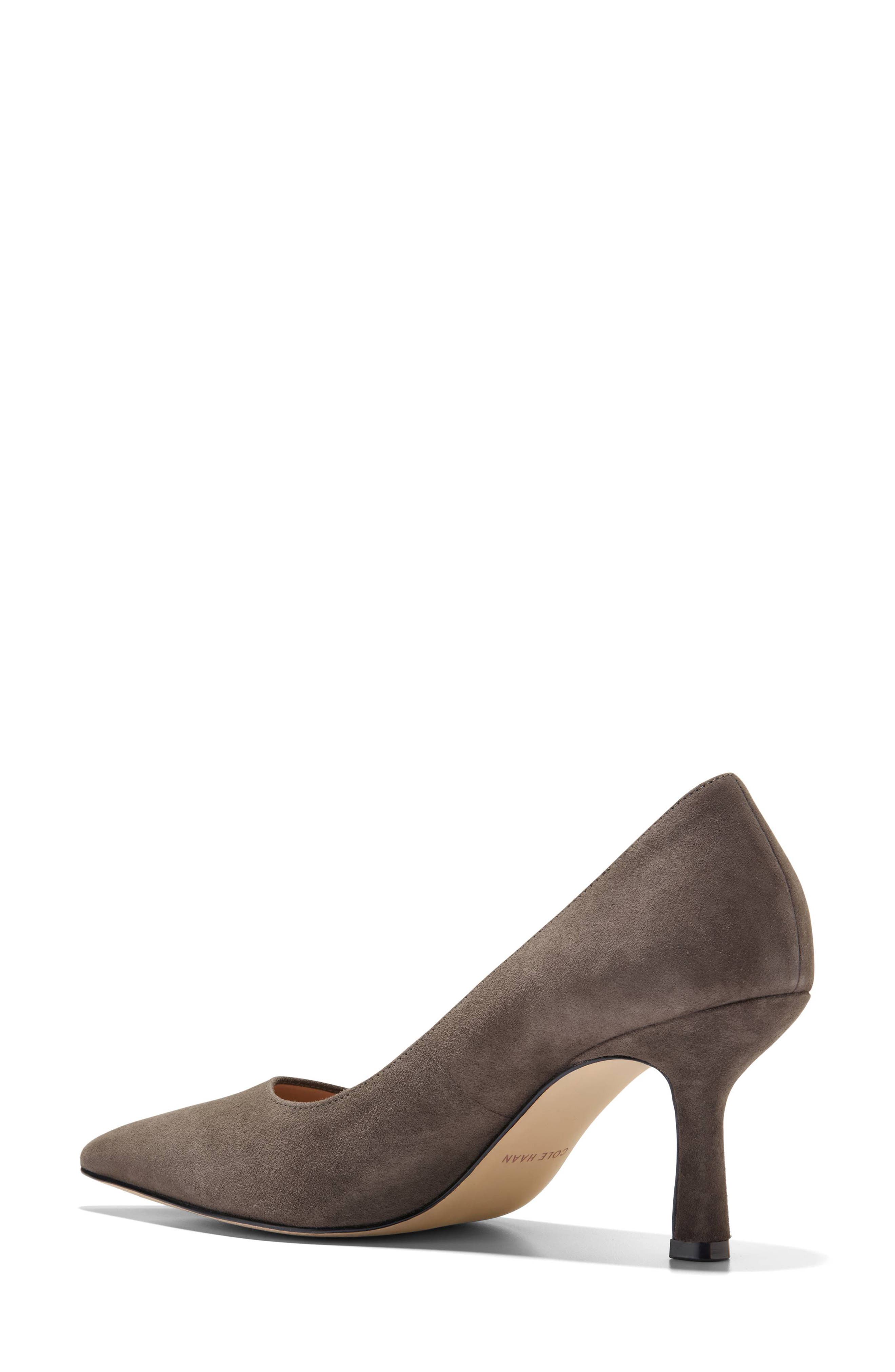 Hansell Pointed Toe Pump, Alternate, color, DEEP OLIVE SUEDE
