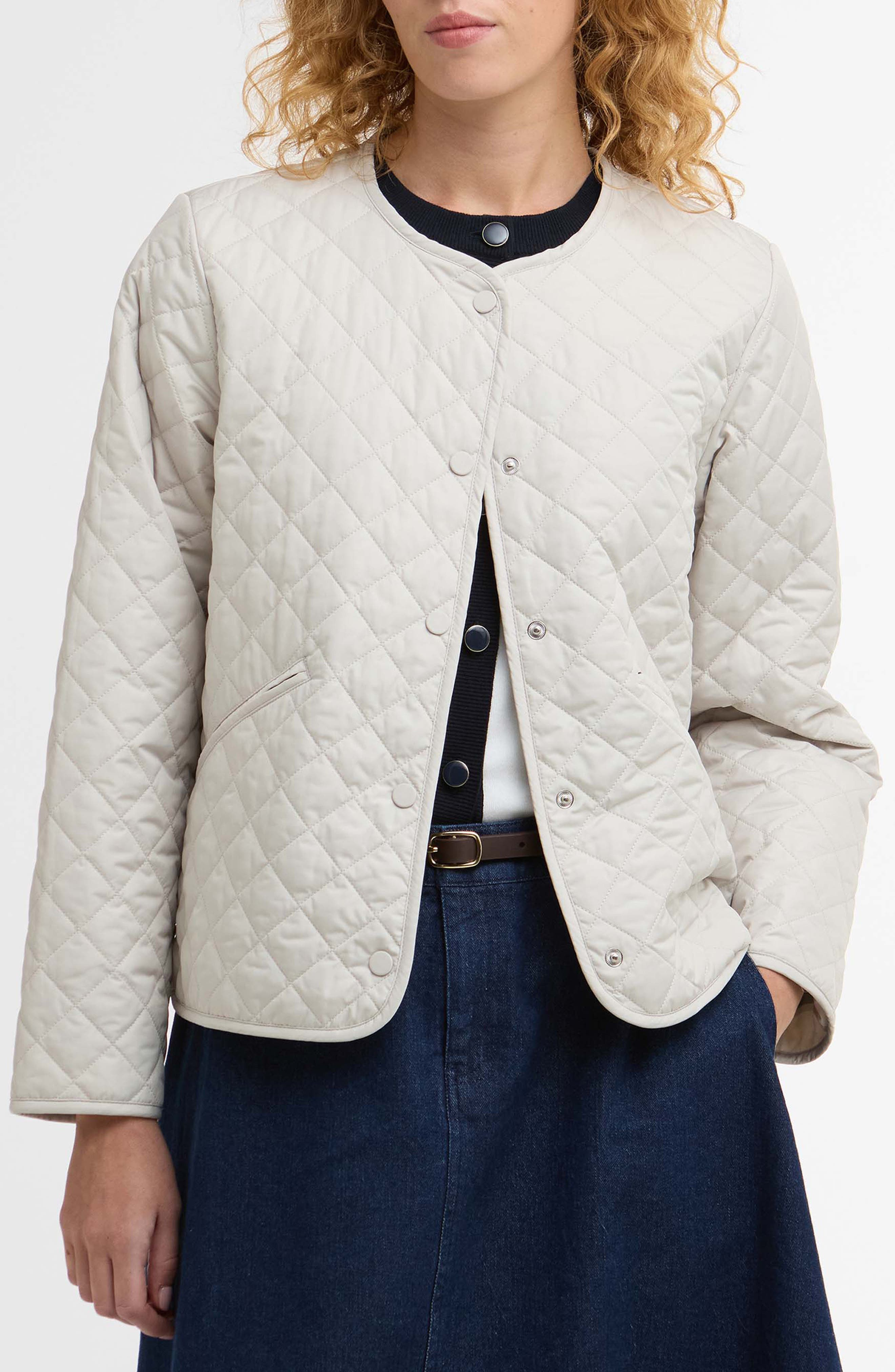 Cashel Collarless Quilted Jacket