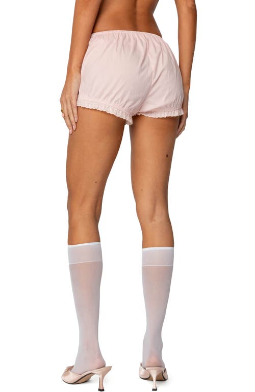 Shop Edikted Lona Bloomer Shorts In Light-pink