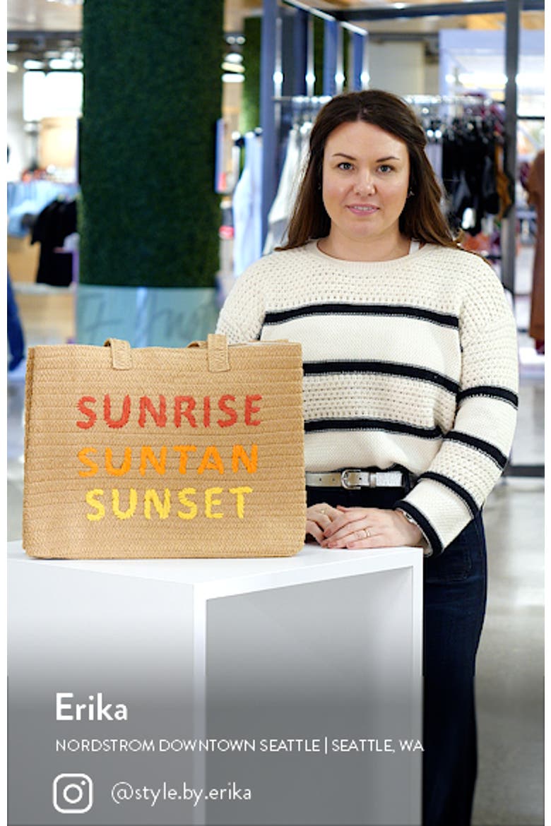 Sunrise, Suntan, Sunset Raffia Tote video