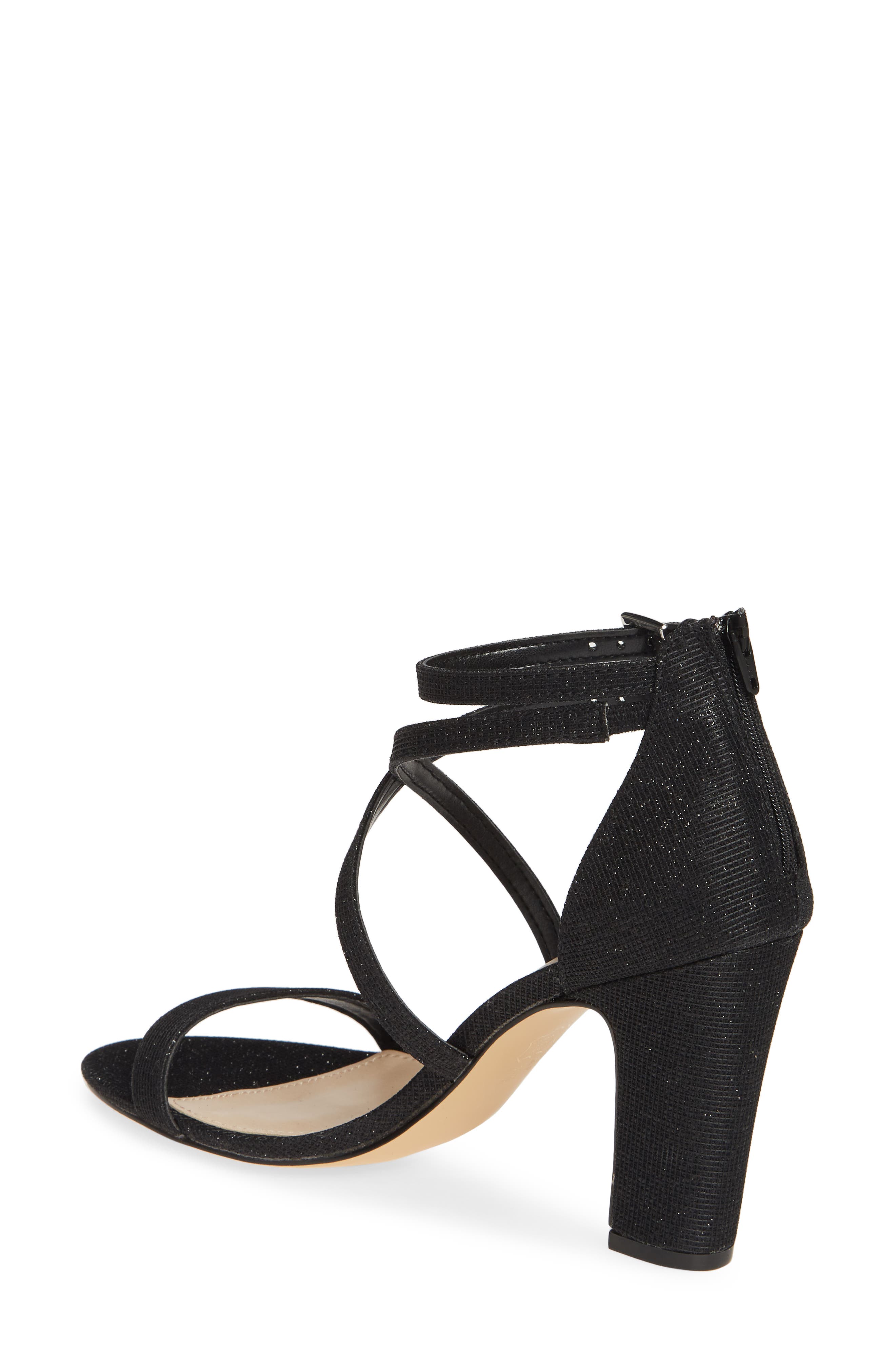 Shari Strappy Sandal, Alternate, color, BLACK FABRIC