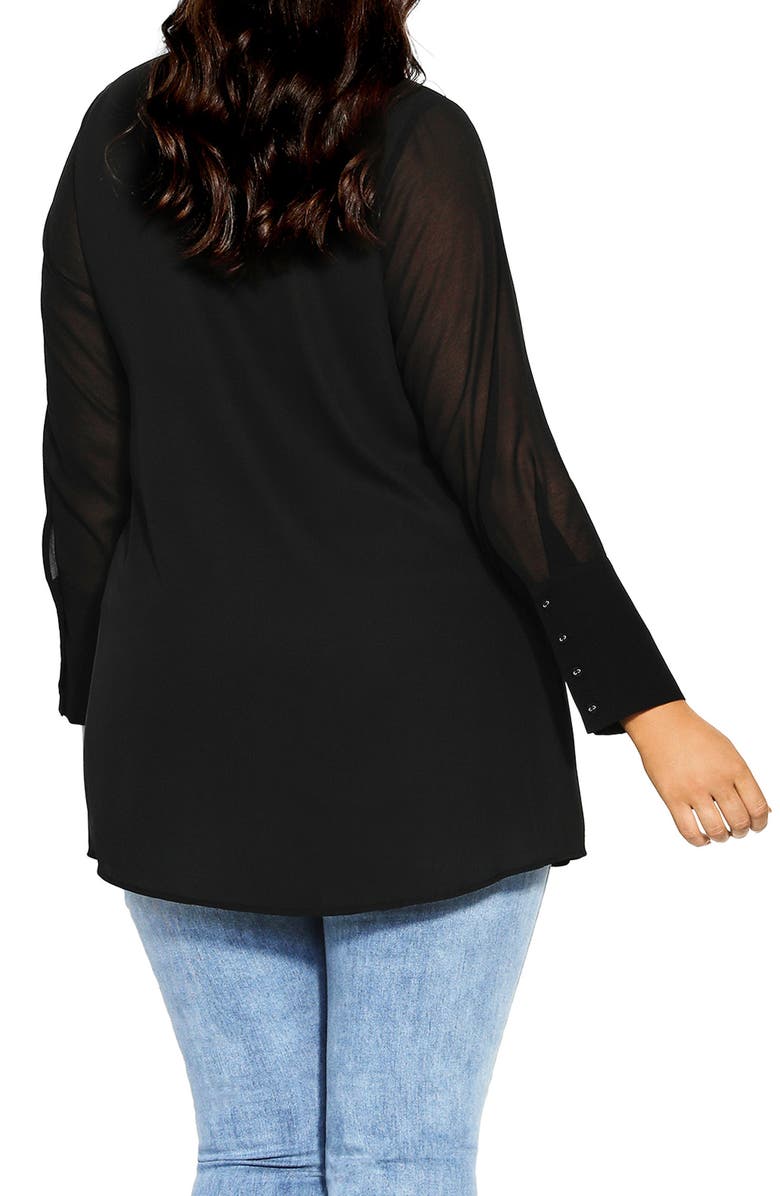 City Chic Amelia Long Sleeve Tunic, Alternate, color,