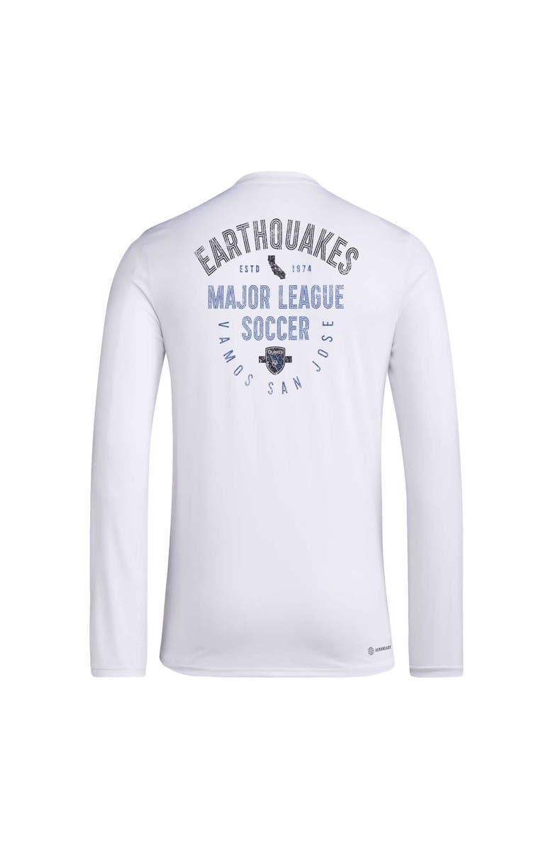adidas Men's adidas White San Jose Earthquakes Local Stoic Long Sleeve T-Shirt, Alternate, color, White