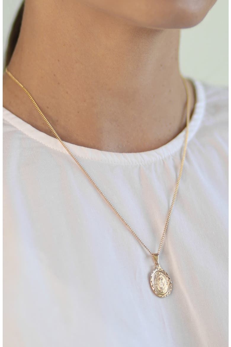 Religious Pendant Necklace, Alternate, color, GOLD-TONE