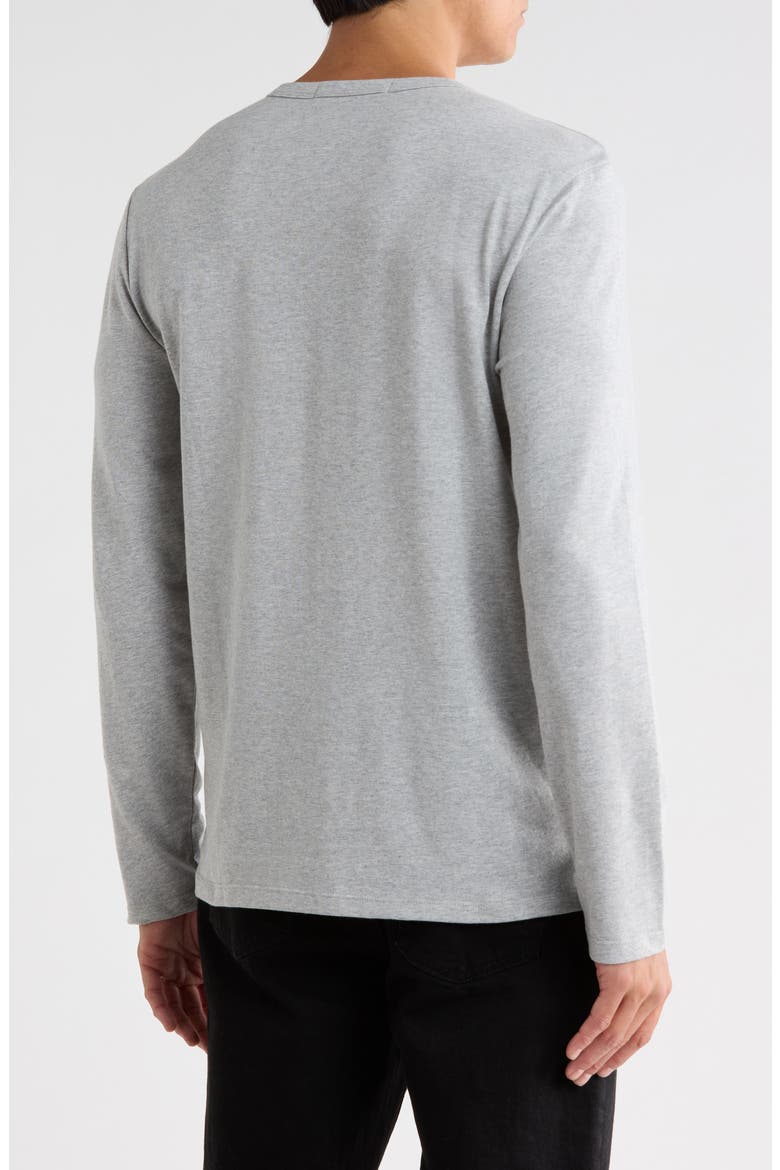 Long Sleeve Henley T-Shirt, Alternate, color, HEATHER GREY