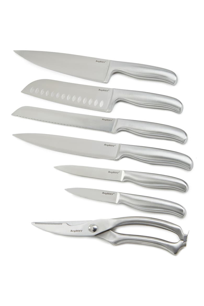 Dina Frame 8-Piece Knife Block, Alternate, color, BLACK/ SILVER