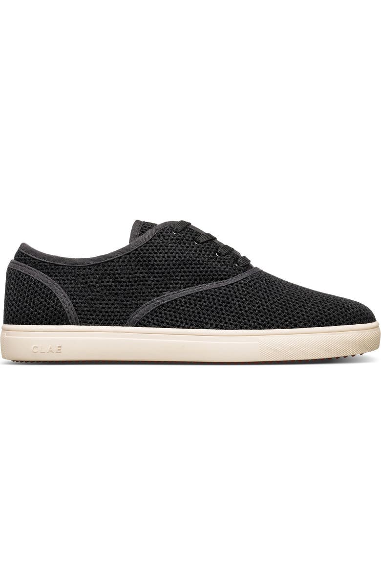 CLAE Bruce Knit Low Top Sneaker, Alternate, color, Black
