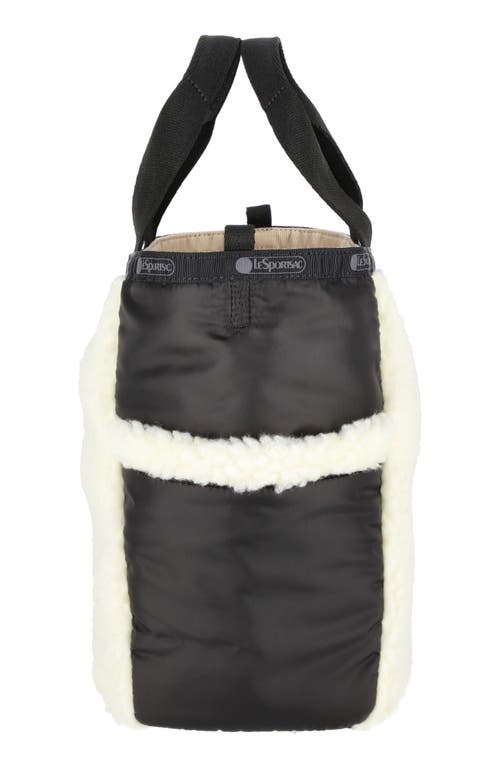 Lesportsac Faux Shearling Tote Bag In Neutral