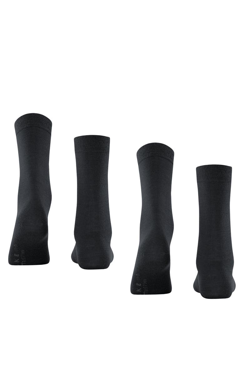 Falke Soft Merino 2-Pack Wool Socks, Alternate, color, Anthracite Melange