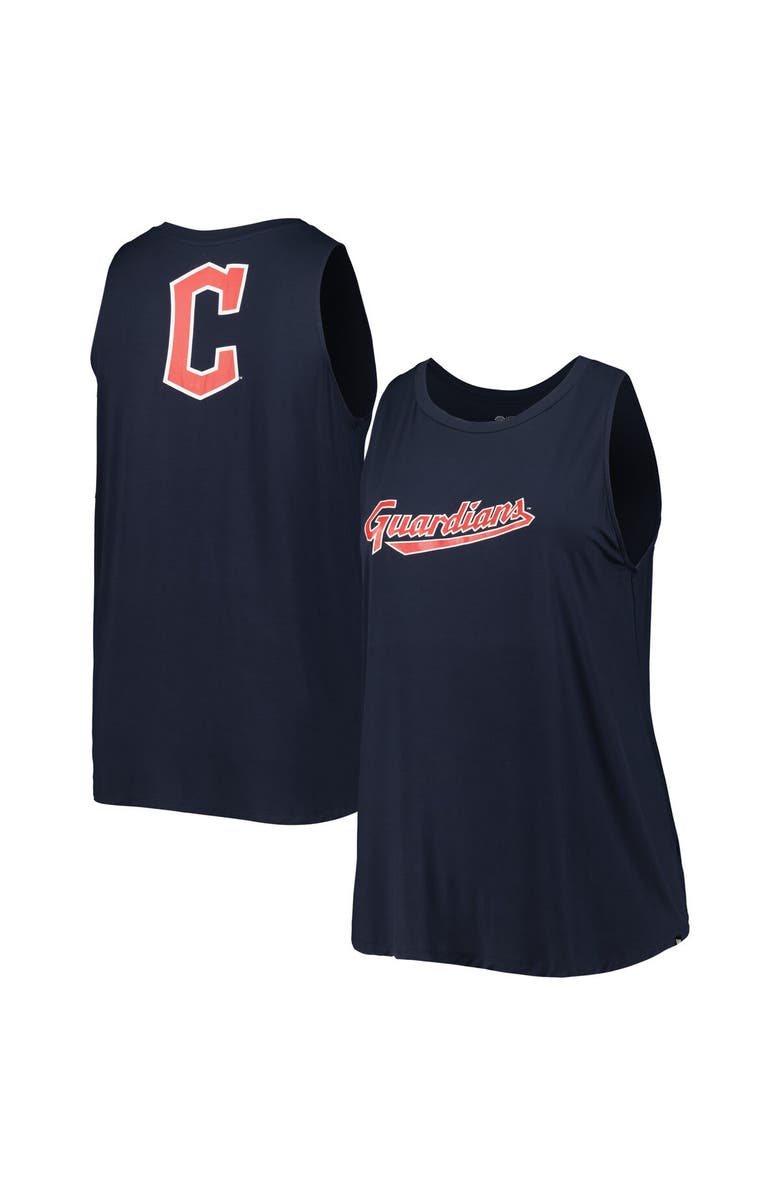New Era Women's New Era Navy Cleveland Guardians Plus Size Tank Top, Alternate, color, Navy