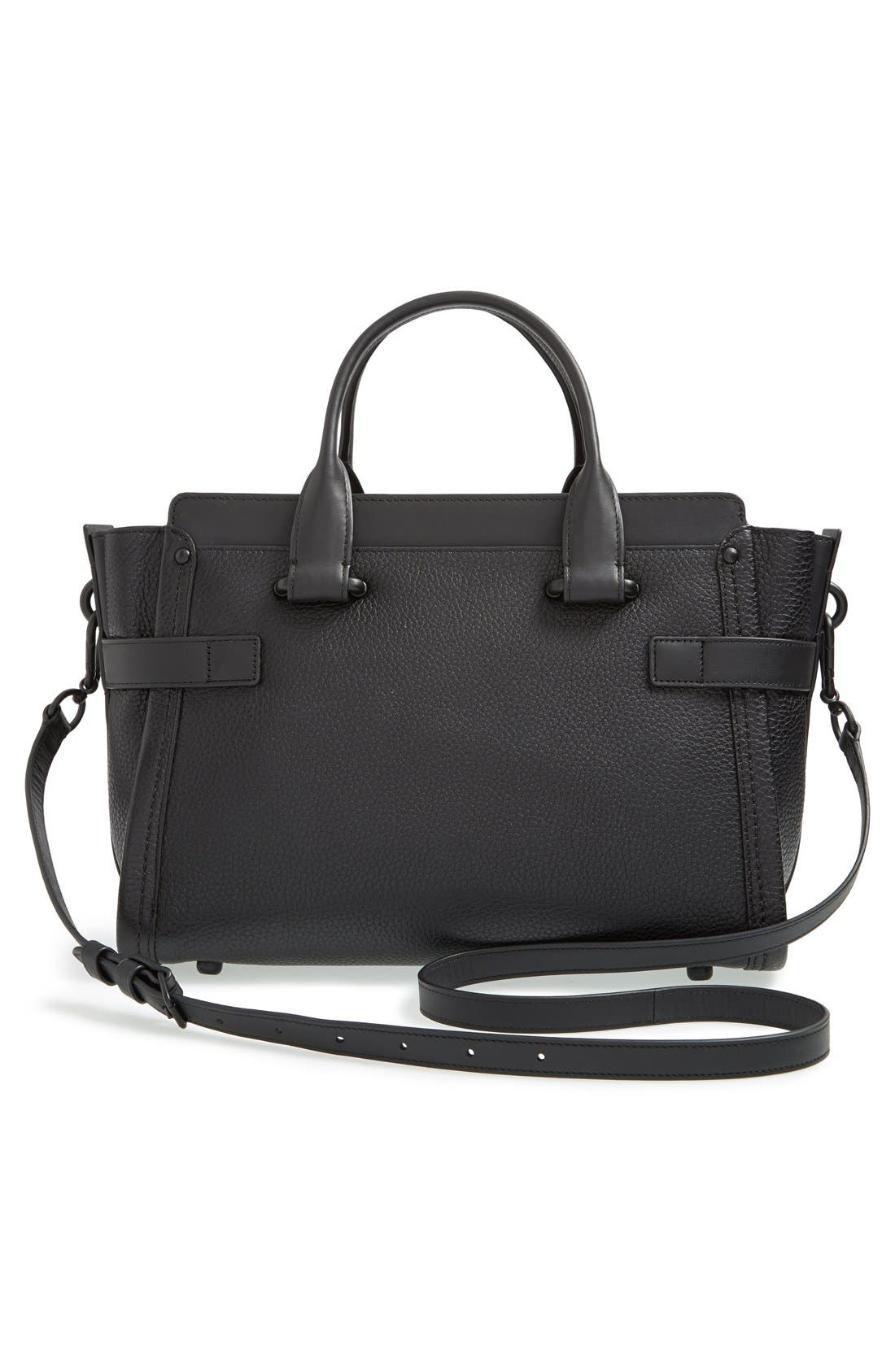 COACH 'Swagger' Pebble Leather Satchel, Alternate, color, 