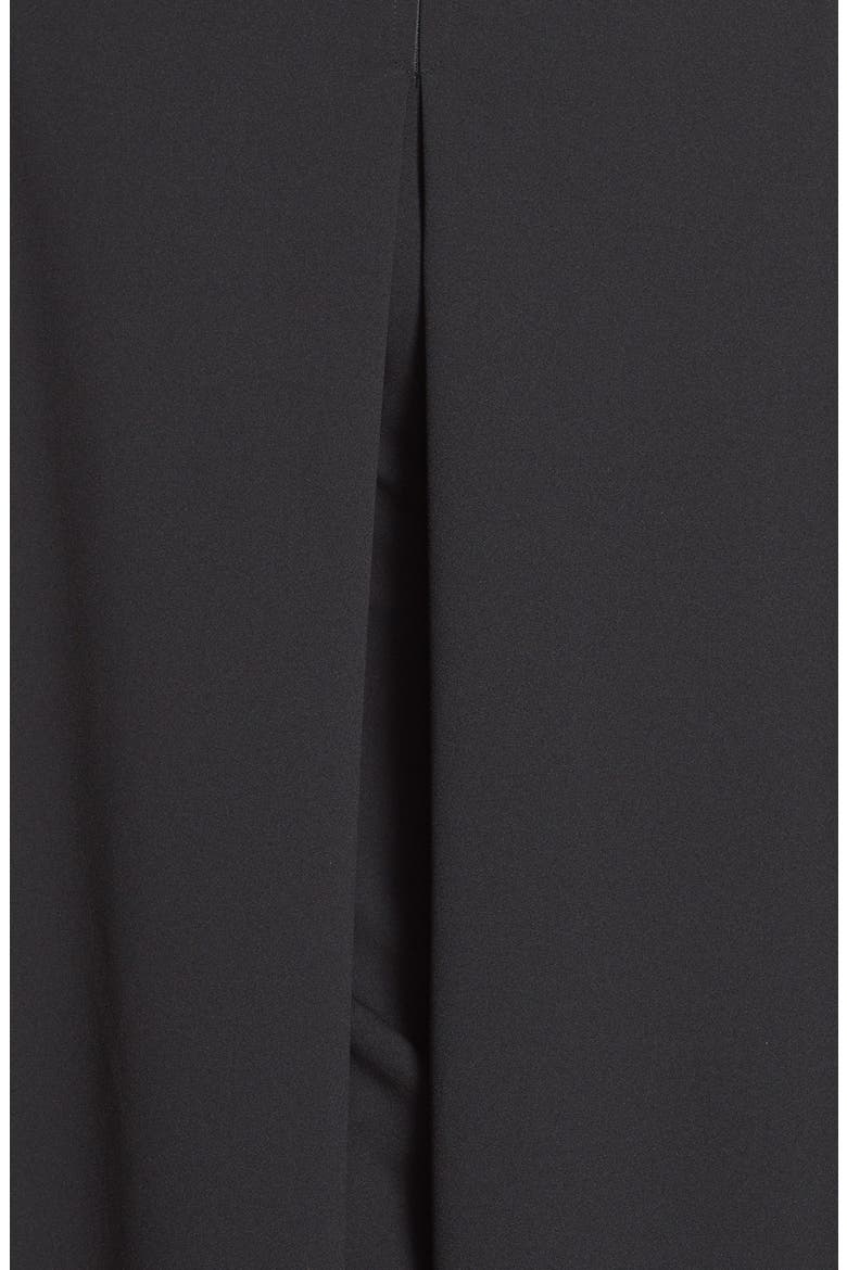 Cape Sheath Dress, Alternate, color, BLACK