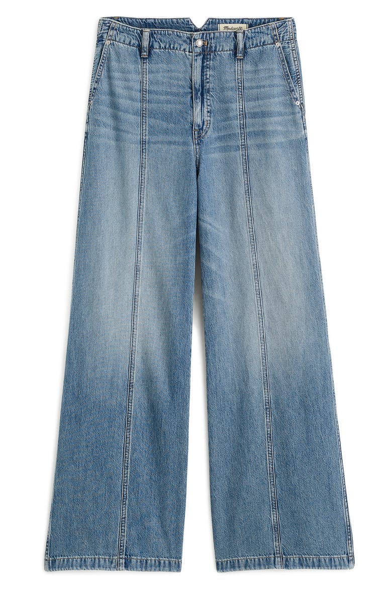 Wide-Sweep Denim Trousers, Alternate, color, ROBERTSON WASH