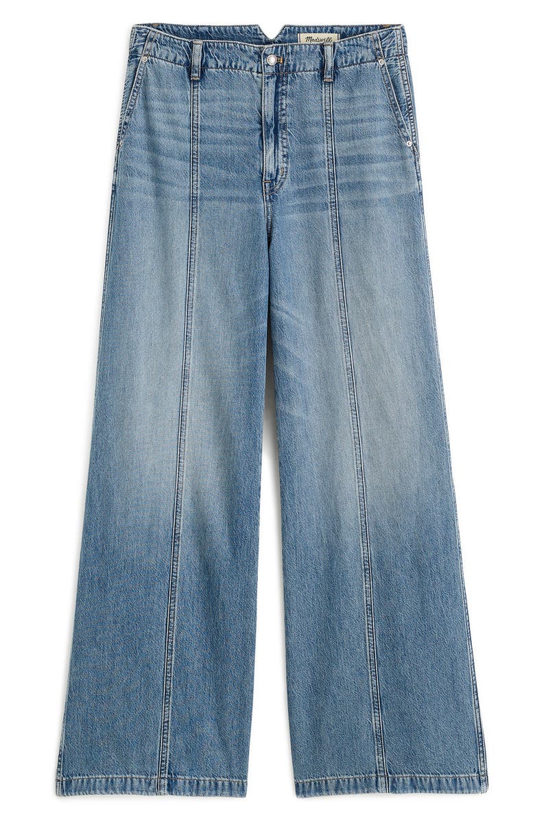 Madewell Wide-Sweep Denim Trousers (Roberts)on Wash, Alternate, color, Robertson Wash