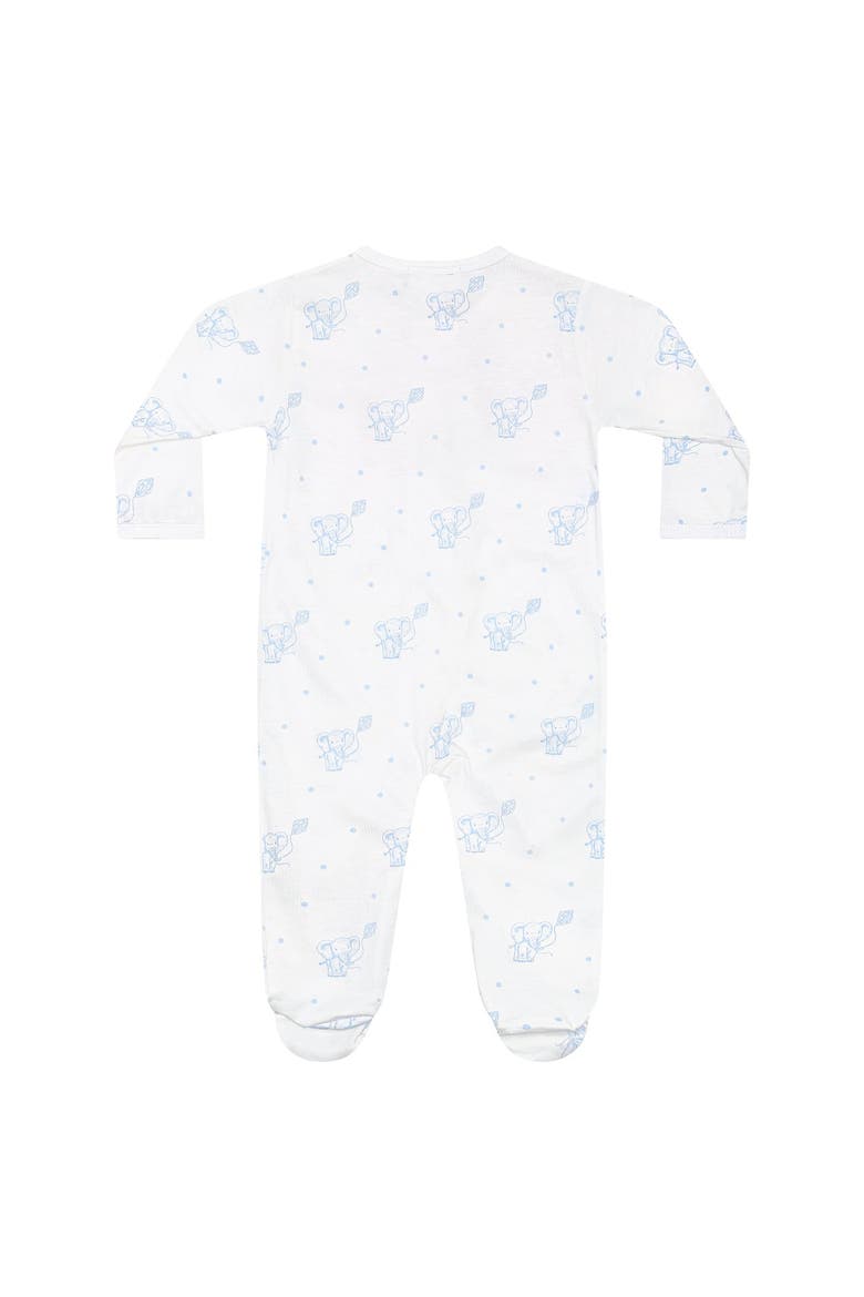 Blue Elephant Zipper Footie - Baby, Alternate, color, Blue