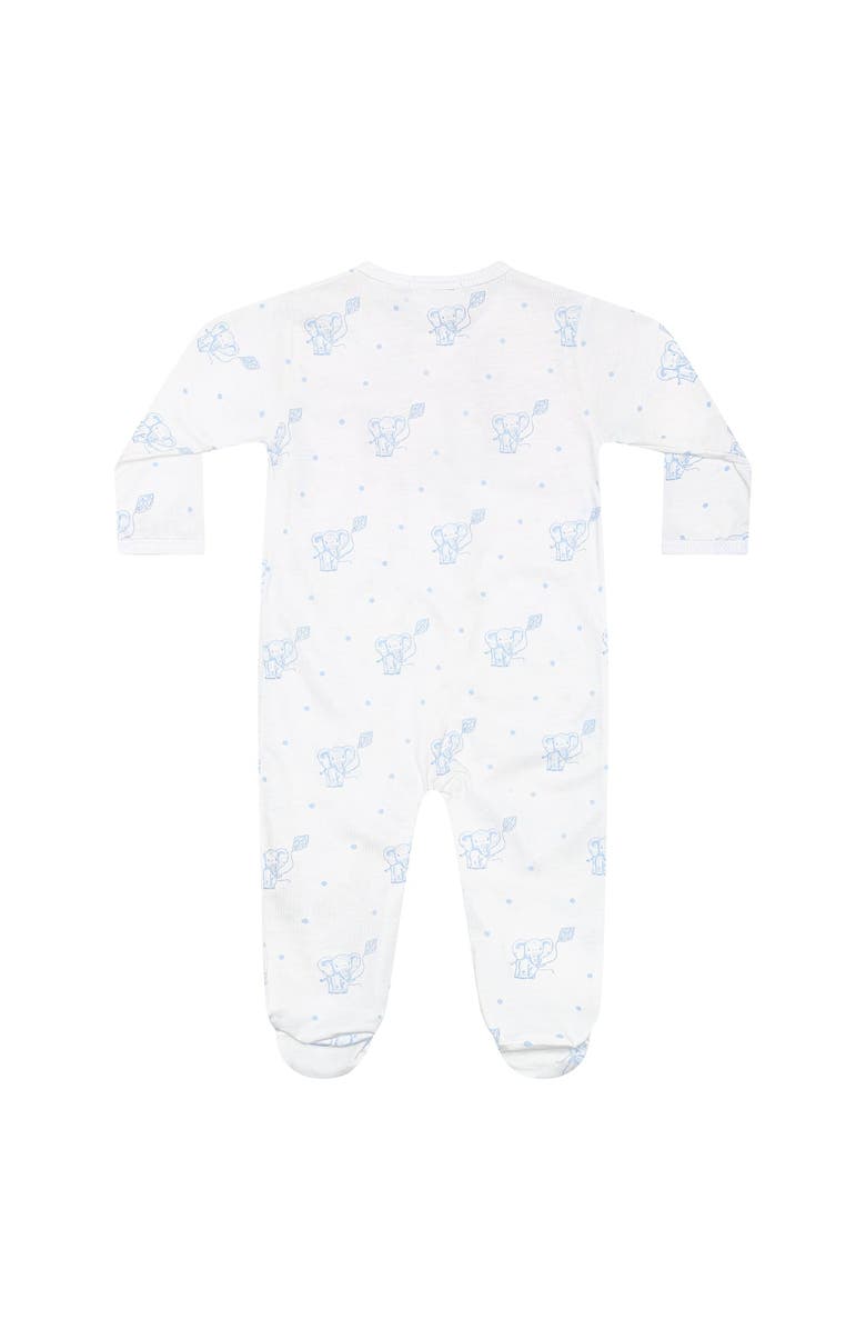 Nellapima Blue Elephant Zipper Footie - Baby, Alternate, color, Blue